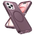 thumbnail image 1 of Allytechgroup iPhone 15 Pro Max Magsafe Case with Screen Protector, Military Grade Shockproof Rugged Hybrid Hard PC Back Cover Wireless Charging Bumper Phone Case for Apple iPhone 15 Pro Max,Purple, 1 of 7