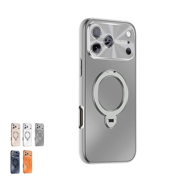 Allytechgroup for iPhone 15 Pro Protective Case 360° Ring Kickstand Holder Matte Magnetic Shockproof Soft TPU Back Case Slim Lightweight Anti-yellowing Phone Stand Shell for Men Womem, Gray