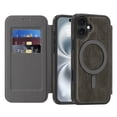 thumbnail image 1 of Allytechgroup iPhone 15 Wallet Case Compatible with MagSafe, PU Leather Folio Card Holder RFID Blocking Shockproof Flip Cover Hidden Closure Phone Case for Apple iPhone 15, Gray, 1 of 7