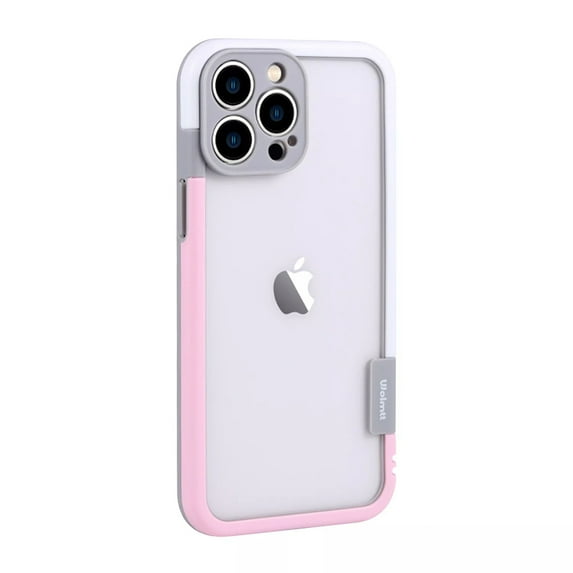 Allytechgroup for iPhone 16 Bumper Case No Back, Built-in Camera Cover Compatible with MagSafe Slim Lightweight TPU+PC Bumper Frame Cover Backless Shockproof, Pinkwhite