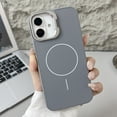 thumbnail image 1 of Allytechgroup for iPhone 16 Case, Built-in Camera Lens Kickstand Support Wireless Charging Slim Bumper Shockproof Protective Magnetic Back Cover for iPhone 16, Gray, 1 of 9
