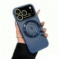 thumbnail image 1 of Allytechgroup iPhone 16 Case with Camera Lens Screen Protector, Compatible with Magsafe Luxury Slim Fit Shell Anti-Scratch Non-Slip Ring Kickstand Cover for iPhone 16, Blue, 1 of 8