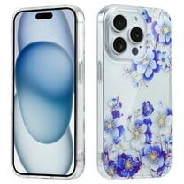 Allytechgroup iPhone 16 Case Clear, Fashion Flowers Design Slim Shell Back Cover Shockproof Anti-Scratch Bumper Luxury Phone Case for Apple iPhone 16