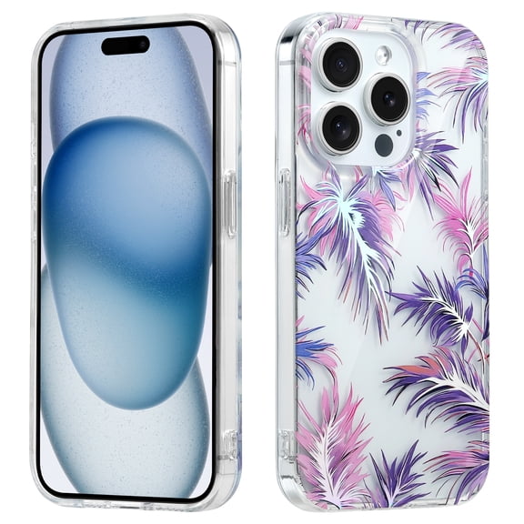 Allytechgroup iPhone 16 Case Clear, Fashion Flowers Design Slim Shell Back Cover Shockproof Anti-Scratch Bumper Luxury Phone Case for Apple iPhone 16