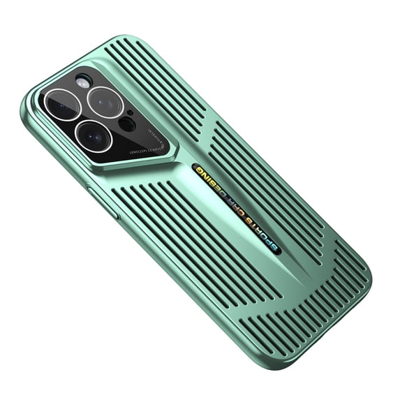 Allytechgroup iPhone 16 Case Cover, Heat Dissipation Design Eletroplating Frame Rugged Shockproof Drop Protection Camera Lens Protective Phone Case for Apple iPhone 16, Green