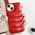 thumbnail image 1 of Allytechgroup iPhone 16 Case, Luxury Glossy Down Jacket Design Heavy Duty Shockproof Anti-Scratch Bumper Lightweight Phone Case for Apple iPhone 16, Red, 1 of 7