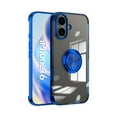 thumbnail image 1 of Allytechgroup iPhone 16 Case with Ring Holder, Kickstand Magnetic Case Compatible with Car Mount Bumper Rugged Shockproof Clear Back Cover Phone Case for Apple iPhone 16, Blue, 1 of 6