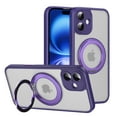 thumbnail image 1 of Allytechgroup for iPhone 16 Case with Ring Holder Stand, Support Wireless Charging Slim Hard PC Soft TPU Anti Yellowing Shockproof Magnetic Back Cover Bumper for iPhone 16, Purple, 1 of 5