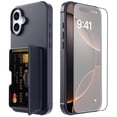 thumbnail image 1 of Allytechgroup iPhone 16 Case with Screen Protector, Hidden Cards Slots & Makeup Mirror Full Body Shockproof Anti-Scratch Drop Proof Phone Case Cover for Apple iPhone 16, Black, 1 of 7
