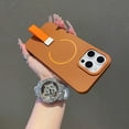 thumbnail image 1 of Allytechgroup iPhone 16 Case with Strap, Magnetic Back Cover Compatible with Magsafe Slim Fit Shockproof Anti-Scratch Bumper Rugged Phone Case Cover for Apple iPhone 16,Brown, 1 of 5