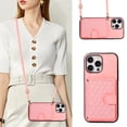 thumbnail image 1 of Allytechgroup iPhone 16 Case Wallet, Crossbody Shoulder Strap Anti-Scratch Cards Slots Stand Feature Shockproof Protective Stylish Phone Case Cover for Apple iPhone 16, Rosegold, 1 of 6