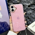 thumbnail image 1 of Allytechgroup for iPhone 16 Case for Women, Glitter Shell Pattern Clear Shockproof Slim Protective Cover, Iridescent Sparkle Design, Soft TPU Back Case for iPhone 16, Pink, 1 of 8