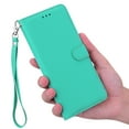 thumbnail image 1 of Allytechgroup for iPhone 16 PU Premium Leather Wallet Case with Credit Card Slot,Flip Kickstand Ultra-Slim Cover with Wrist Strap Shockproof Full Body Cover for iPhone 16 Women Girls, Skyblue, 1 of 6
