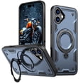 thumbnail image 1 of Allytechgroup for iPhone 16 Plus Case with 360° Rotable Kickstand,  [Include 1X Screen Protector] [Magnetic Car Mount Support] Military Grade Drop Protection Phone Cover for iPhone 16 Plus, Blue, 1 of 6