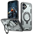 thumbnail image 1 of Allytechgroup for iPhone 16 Plus Case with 360° Rotable Kickstand,  [Include 1X Screen Protector] [Magnetic Car Mount Support] Military Grade Drop Protection Phone Cover for iPhone 16 Plus, Gray, 1 of 6
