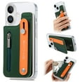 thumbnail image 1 of Allytechgroup iPhone 16 Plus Case with Cards Holder & Hand Strap, Clear Back Cover Shockproof Drop Protective Anti-Yellowing Bumper Phone Case for Apple iPhone 16 Plus, Darkgreen, 1 of 11