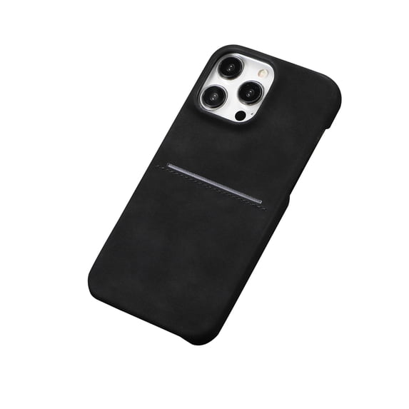 Allytechgroup iPhone 16 Plus Case Cover, Slim & Stylish Phone Case for Apple iPhone 16 Plus, PU Leather Back Cover with Card Slot & Shockproof Protection, Black