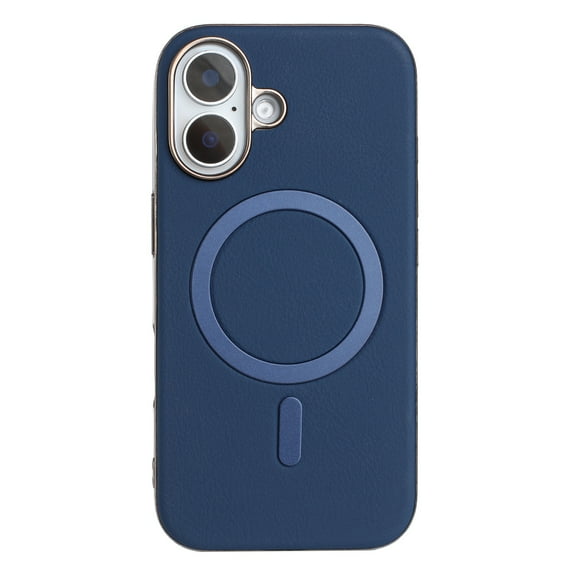 Allytechgroup iPhone 16 Plus Case with Magnetic Ring, Compatible with Magsafe Slim Back Cover Flannel Inner Lining Shockproof Protective Phone Case for Apple iPhone 16 Plus, Darkblue