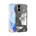 thumbnail image 1 of Allytechgroup iPhone 16 Plus Case with Ring Holder, Kickstand Magnetic Case Compatible with Car Mount Bumper Rugged Shockproof Clear Back Cover Phone Case for Apple iPhone 16 Plus, Silver, 1 of 6
