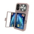 thumbnail image 1 of Allytechgroup iPhone 16 Plus Case with Sliding Camera Lens Protector, Shockproof Full Body Protective Anti-Slip Card Holder Wallet Phone Case for Apple iPhone 16 Plus, Rosegold, 1 of 6