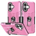 thumbnail image 1 of Allytechgroup for iPhone 16 Plus Case with Stand, [Built-in Kickstand] Support Magnetic Car Phone Mount Military Grade Drop Protection Rugged Heavy Duty Durable Cover Case for Women Men, Pink, 1 of 10