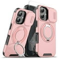 thumbnail image 1 of Allytechgroup for iPhone 16 Plus Case with Stand, [Slide Camera Cover] with 1X Screen Protectors Heavy Drop Shockproof Protective Cover for Women Men, Pink, 1 of 11
