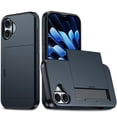 thumbnail image 1 of Allytechgroup for iPhone 16 Plus Wallet Case with Credit Card Slot, [Include 1X Screen Protector]  Built-in Camera Screen Protector Slim Lightweight Phone Case for iPhone 16 Plus, Darkblue, 1 of 8