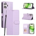 thumbnail image 1 of Allytechgroup for iPhone 16 Plus Wallet Case, Stylish Phone Case with Card Slots RFID Blocking Flip Stand PU Leather Shockproof Convenient Hand Wrist Case Cover for iPhone 16 Plus, Purple, 1 of 9
