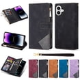 thumbnail image 1 of Allytechgroup for iPhone 16 Plus Wallet Case with Zipper Pocket, Premium PU Leather RFID Blocking Slim Fit Cards Slots Shockproof Flip Stand Hand Wrist Phone Case for iPhone 16 Plus, Black, 1 of 7