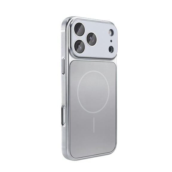 Allytechgroup for iPhone 16 Pro Back Cover Case, Anti-Scratch Shock-Resistant Anti-Fingerprint Support Wireless Charging Lightweight Dust Proof Rugged Shockproof Protective for Women Men, Silver