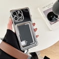 thumbnail image 1 of Allytechgroup for iPhone 16 Pro Case with Credit Card Slot, Military Grade Drop Protection Slim Fit Bumper for Women Girls Shockproof Protective Back Cover for iPhone 16 Pro, Black, 1 of 8