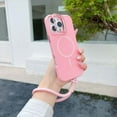 thumbnail image 1 of Allytechgroup for iPhone 16 Pro Case with Lanyard, Built-in Camera Lens Kickstand Support Wireless Charging Rugged Heavy Duty Durable Shockproof Magnetic Back Cover for iPhone 16 Pro, Pink, 1 of 9