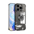 thumbnail image 1 of Allytechgroup iPhone 16 Pro Case with Ring Holder, Kickstand Magnetic Case Compatible with Car Mount Bumper Rugged Shockproof Clear Back Cover Phone Case for Apple iPhone 16 Pro, Black, 1 of 6