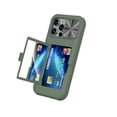 thumbnail image 1 of Allytechgroup iPhone 16 Pro Case with Sliding Camera Lens Protector, Shockproof Full Body Protective Anti-Slip Card Holder Wallet Phone Case for Apple iPhone 16 Pro, Green, 1 of 6