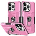 thumbnail image 1 of Allytechgroup for iPhone 16 Pro Case with Stand, [Built-in Kickstand] Support Magnetic Car Phone Mount Military Grade Drop Protection Rugged Heavy Duty Durable Cover Case for Women Men, Pink, 1 of 10
