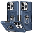 thumbnail image 1 of Allytechgroup for iPhone 16 Pro Case with Stand, [Built-in Kickstand] Support Magnetic Car Phone Mount Military Grade Drop Protection Rugged Heavy Duty Durable Cover Case for Women Men, Blue, 1 of 10