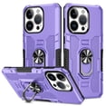 thumbnail image 1 of Allytechgroup for iPhone 16 Pro Case with Stand, [Built-in Kickstand] Support Magnetic Car Phone Mount Military Grade Drop Protection Rugged Heavy Duty Durable Cover Case for Women Men, Purple, 1 of 10