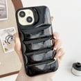 thumbnail image 1 of Allytechgroup iPhone 16 Pro Max Case, Luxury Glossy Down Jacket Design Heavy Duty Shockproof Anti-Scratch Bumper Lightweight Phone Case for Apple iPhone 16 Pro Max, Black, 1 of 7