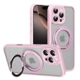 thumbnail image 1 of Allytechgroup for iPhone 16 Pro Max Case with Ring Holder Stand, Support Wireless Charging Slim Hard PC Soft TPU Anti Yellowing Shockproof Magnetic Back Cover Bumper for iPhone 16 Pro Max, Pink, 1 of 13