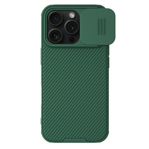 Allytechgroup for iPhone 16 Pro Max Case, Slide Camera Cover Shockproof Rugged Protective TPU PC Back Cover Slim Lightweight Case Compatible with iPhone 16 Pro Max for Women Men, Darkgreen