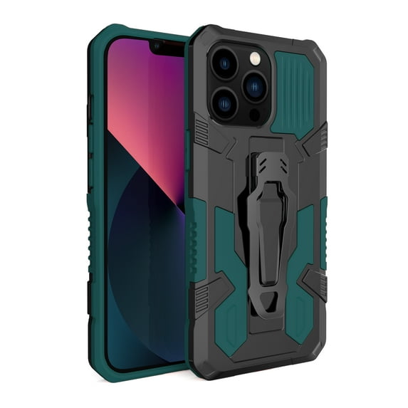 Allytechgroup for iPhone 16 Pro Max Case with Stand, Military Grade Protection Compatible with Magnetic Car Mount Anti-slip Back Bucket Shockproof Case for iPhone 16 Pro Max, Darkgreen