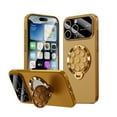 thumbnail image 1 of Allytechgroup for iPhone 16 Pro Max Case [Support Magnetic Car Mount] Silicone Suction Cup Phone Ring Grip Holder [Sticks to Walls] with Kickstand Gold Plating Stand Hard Shockproof Cover, Khaki, 1 of 6