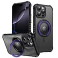 thumbnail image 1 of Allytechgroup for iPhone 16 Pro Max Case with kickstand, Built-in Rotating Stand Universal Viewing Angles Precision Camera Cutouts Military Grade Drop Protection for Women Men, Purple, 1 of 6