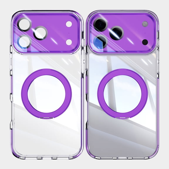 Allytechgroup for iPhone 16 Pro Protective Case with Ring Holder Kickstand, Shock-Absorbent Anti-Scratch Dust/Dirt Proof Anti-Fingerprint Features Shockproof Back Cover for Women Men, Darkpurple