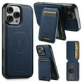 thumbnail image 1 of Allytechgroup for iPhone 16 Pro Wallet Case, PU Leather Detachable Cards Holder 2 In 1 Wallet Magnetic Phone Case with Kickstand Compatible with Mag-safe Shockproof Protective Back Cover, Blue, 1 of 8
