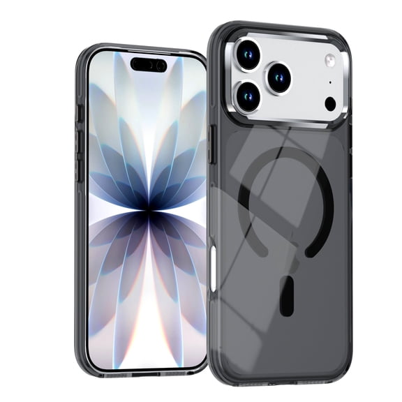 Allytechgroup for iPhone 16 Protective Back Cover Case, Magnetic Shock-Absorbent Suppoort Wireless Charging Lightweight & Non-Slip Shockproof Protective Bumper for Women Men, Black