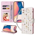 thumbnail image 1 of Allytechgroup for iPhone 16 Wallet Case, Stylish Flowers Pattern PU Leather Cover with Wrist Strap & Card Slots, Kickstand Magnetic Closure Shockproof Case for Women Girls, Dried Flowers, 1 of 7