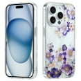 thumbnail image 1 of Allytechgroup iPhone 16e 17e Case Clear, Fashion Flowers Design Slim Shell Back Cover Shockproof Anti-Scratch Bumper Luxury Phone Case for Apple iPhone 16e/17e, 1 of 6