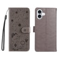 thumbnail image 1 of Allytechgroup for iPhone 16e Case with Credit Card Slot, PU Leather RFID Blocking Wallet Flip Case with Stand Wrist Strap Shockproof Protective Back Cover for iPhone 16e, Gray, 1 of 7