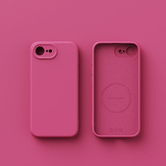 Allytechgroup iPhone 16e/17e Case Magnetic, Compatible with Magsafe Liquid Silicone Shockproof Camera Lens Protective Phone Case for Apple iPhone 16e/17e, Rose
